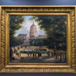 Huile sur toile « Vue sur le Panthéon », XIXe siècle