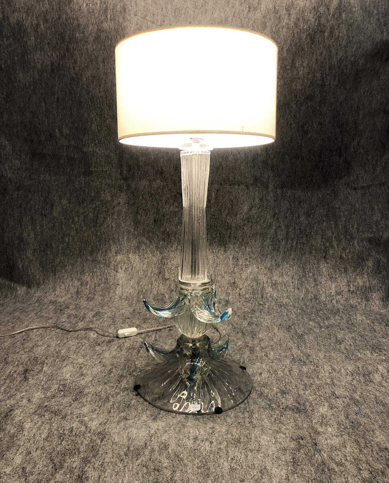 Lampe en verre Murano, XXe siècle