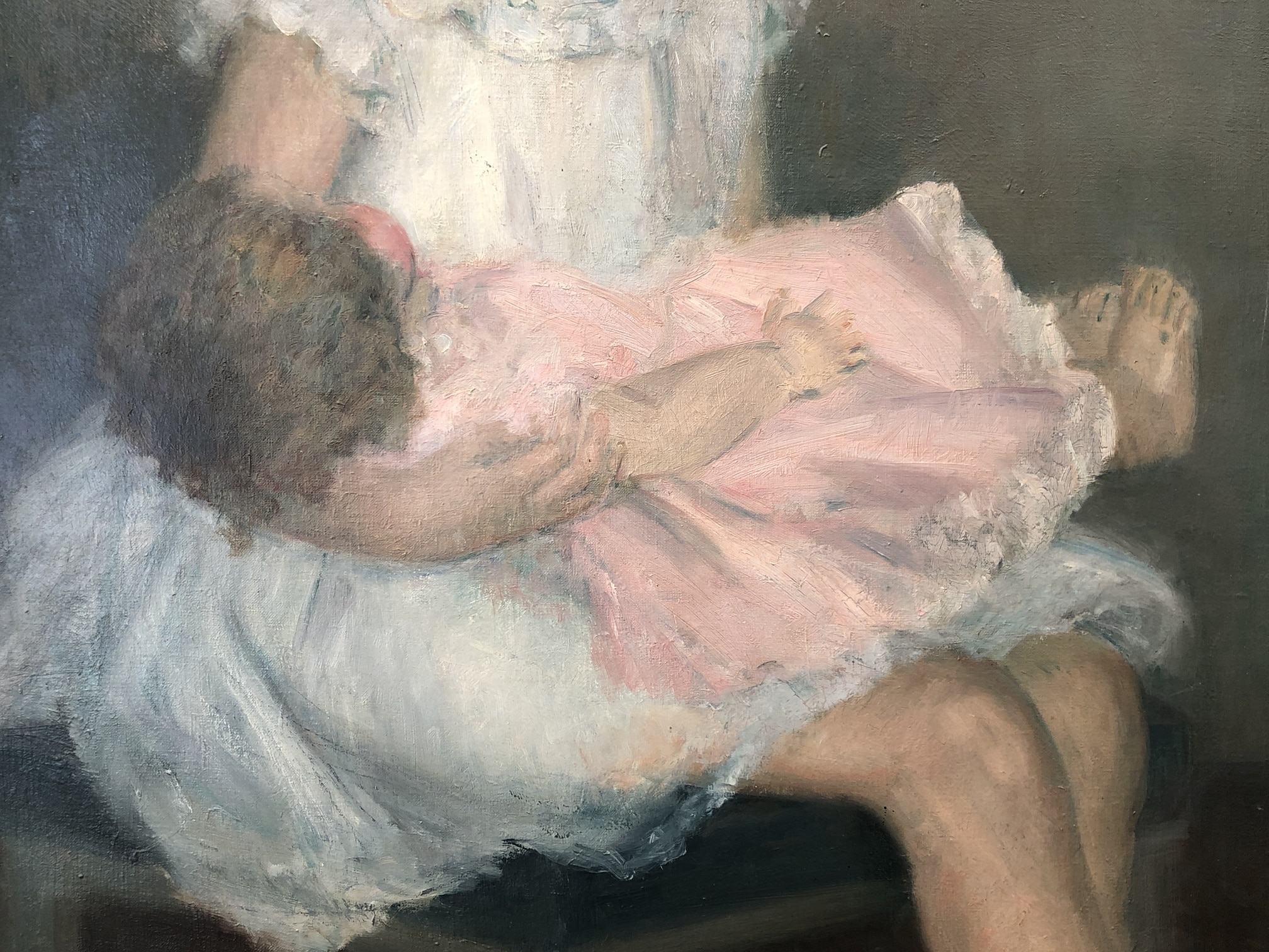 La poupée. Huile sur toile signée Marguerite Géry-Galy et datée 1934