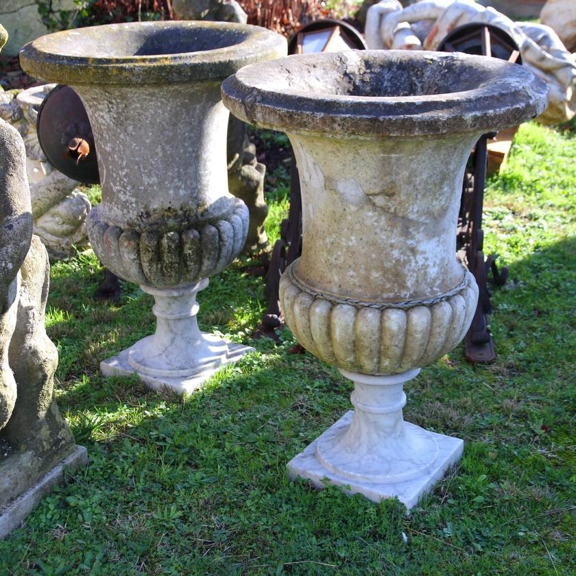 Pair of Medici Marble Vases, 19th Century