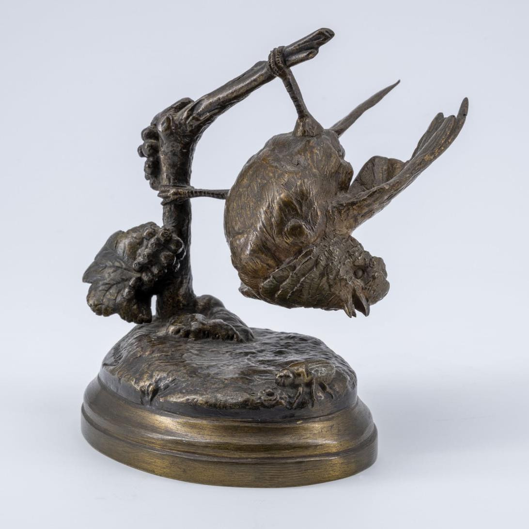 Bronze Trapped Bird, Paul Comolera (1818 - 1897)