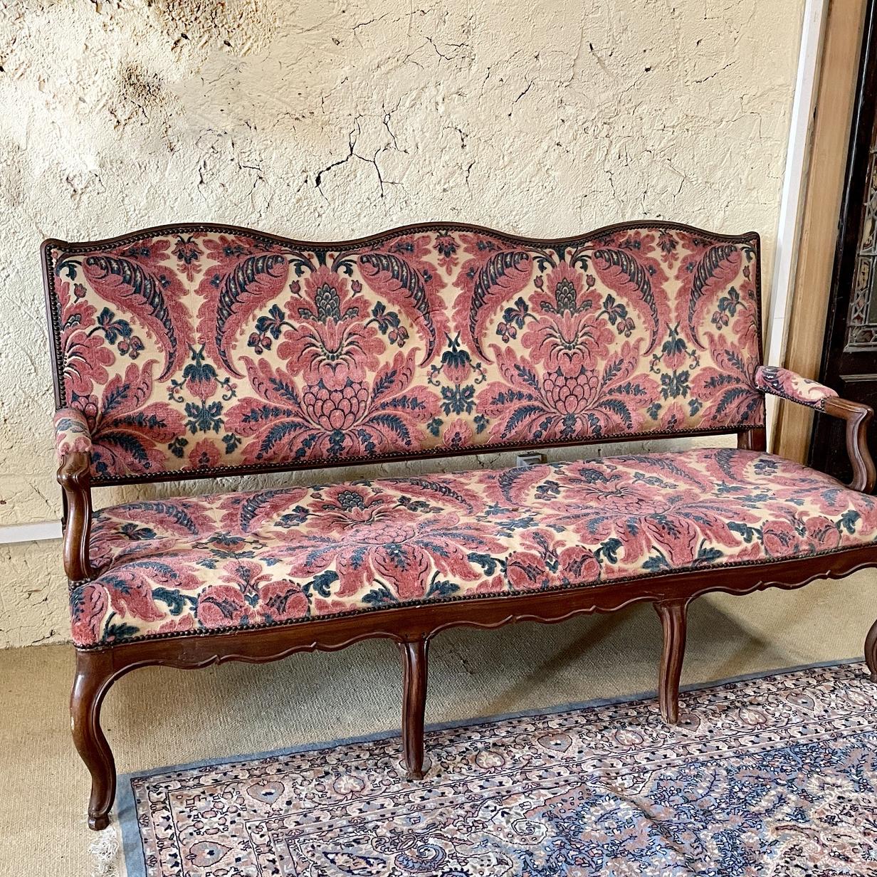 Large Louis XV Style Sofa, 19th Century