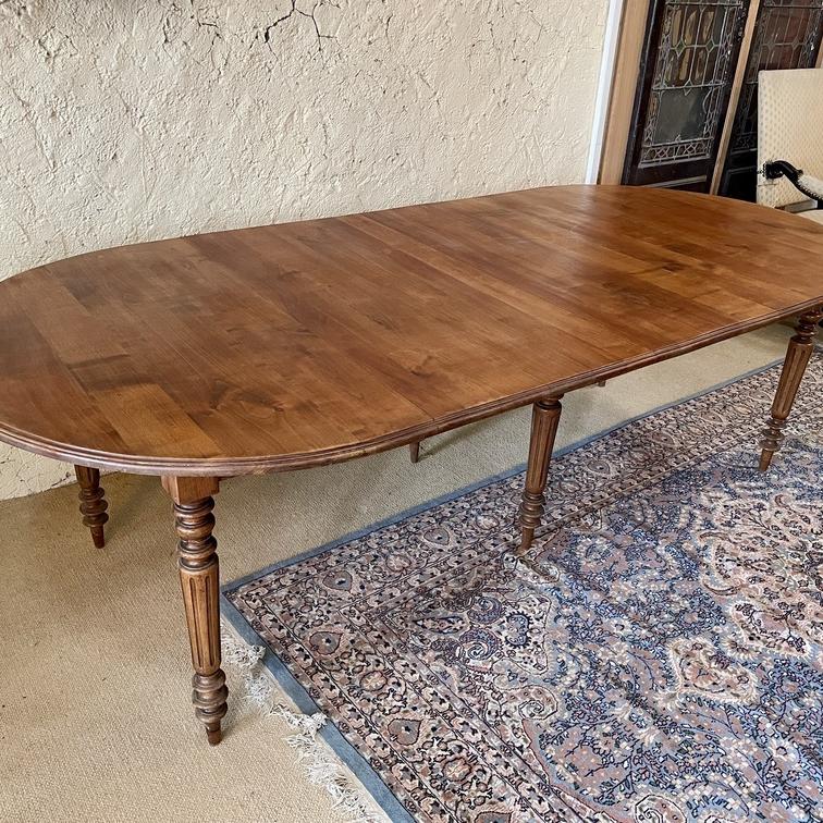 Large Directoire style Cherrywood Table, Late 19th Century