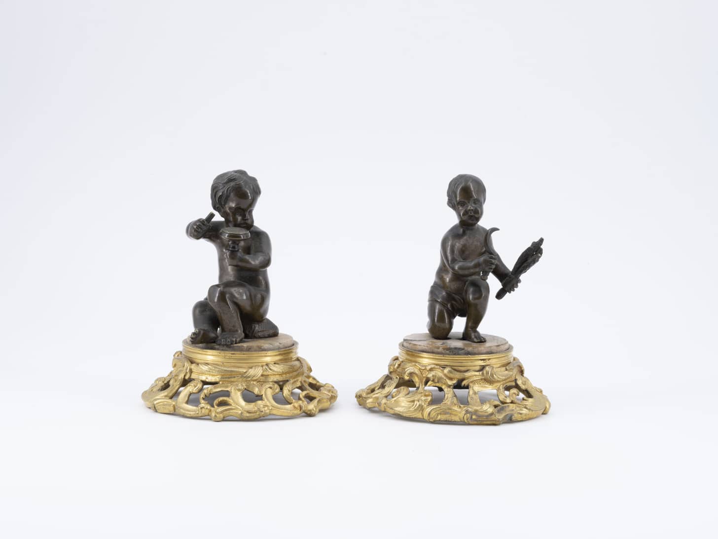 Paire de bronzes décoratifs, XIXe siècle