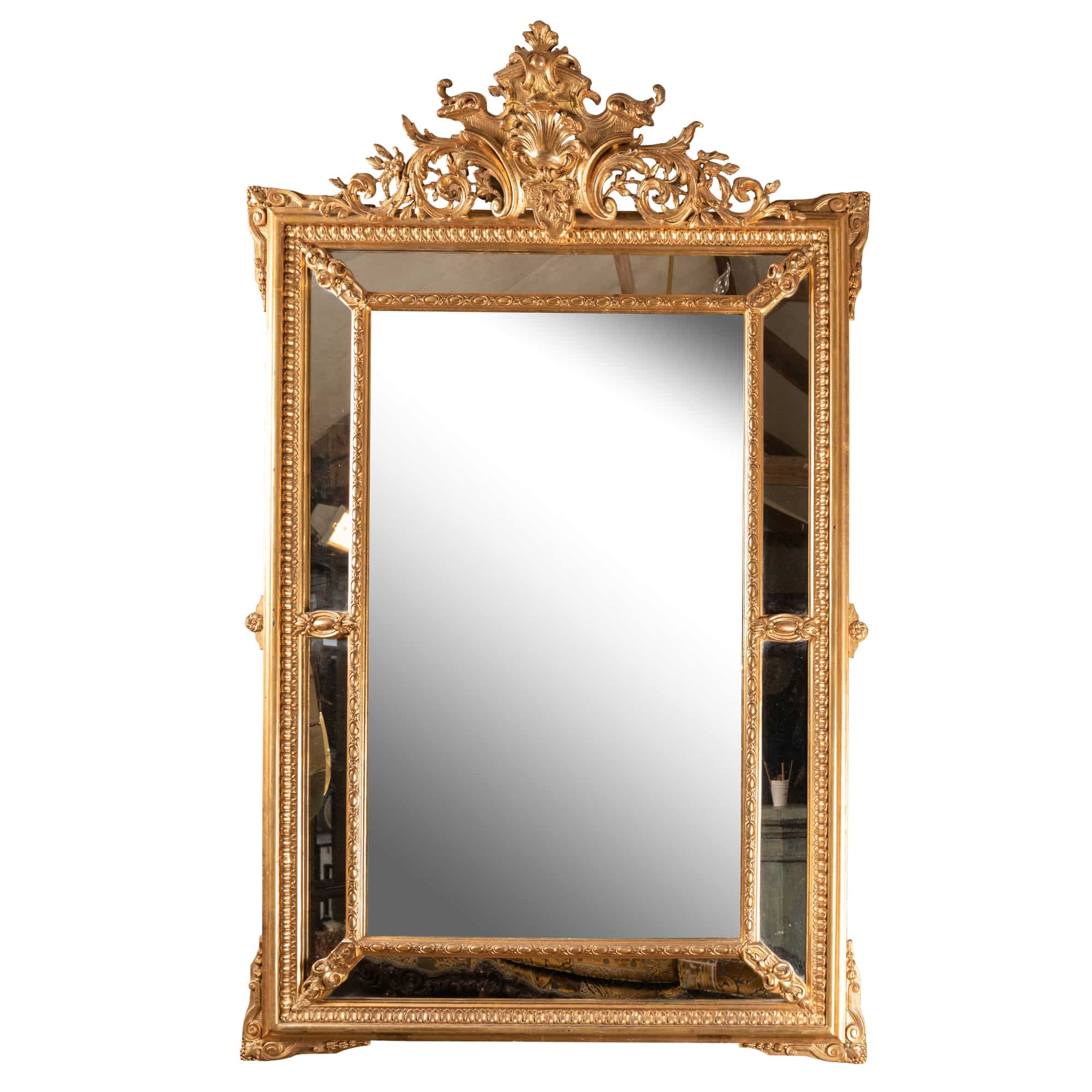 Miroir à parcloses, style Transition, XIXe siècle