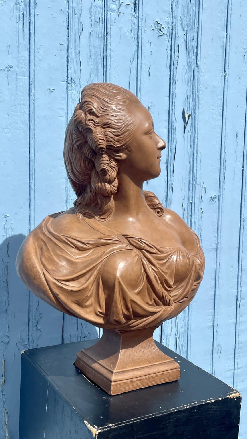 Buste Ancien En Terre Cuite - Madame Du Barry - D'après Pajou - XIXe Siècle - Restaurations