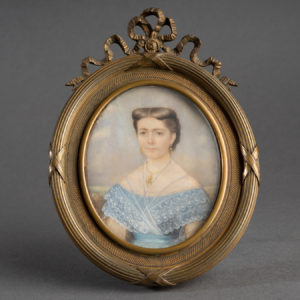 Miniature signée Ernest-Joseph Angelon Girard (1813 - 1897)