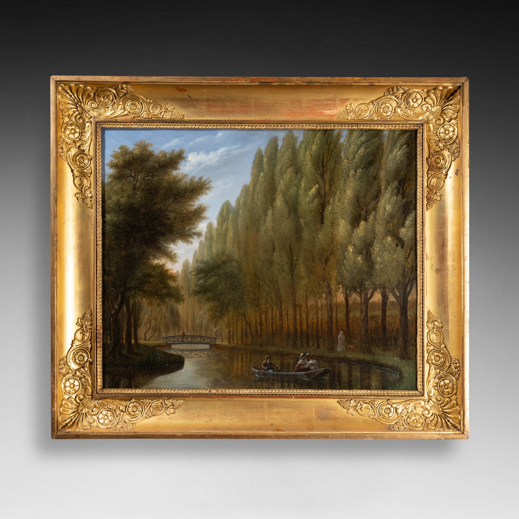 Paysage, huile sur toile, XIXe siècle