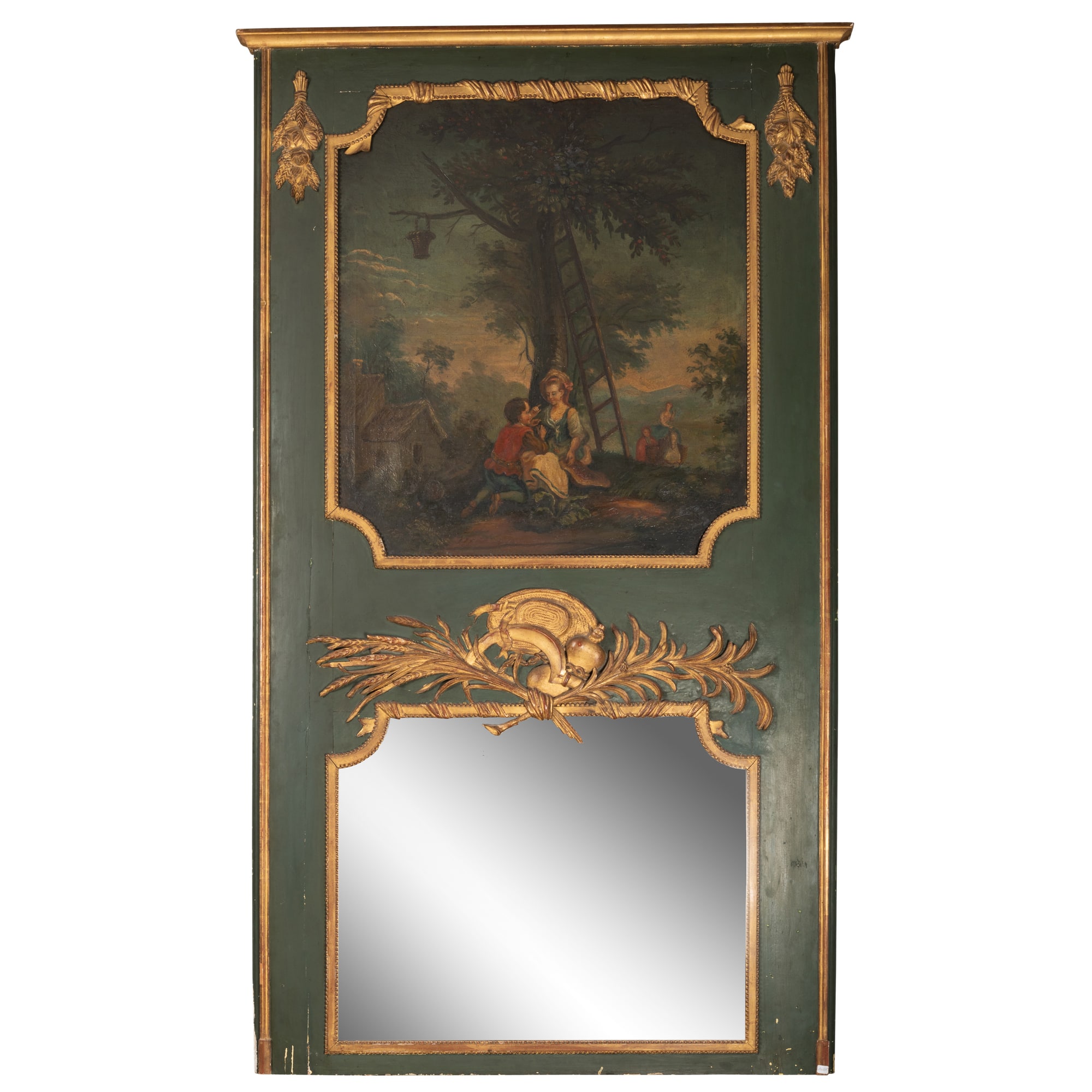 Trumeau orné d’une scène galante, XIXe siècle