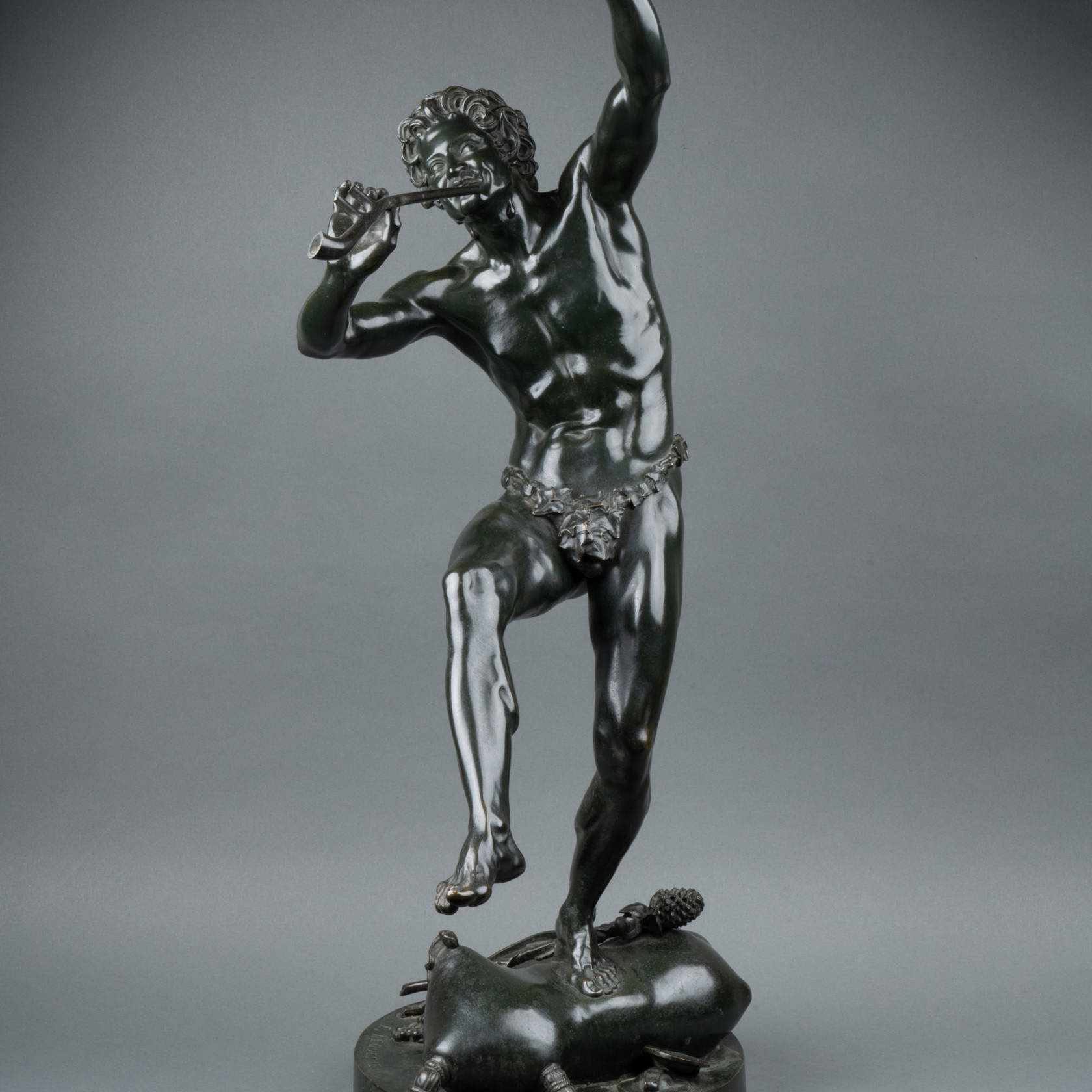 Faune dansant, bronze d’après Eugène Louis Lequesne (1815-1887), fondeurs Susse Frères 