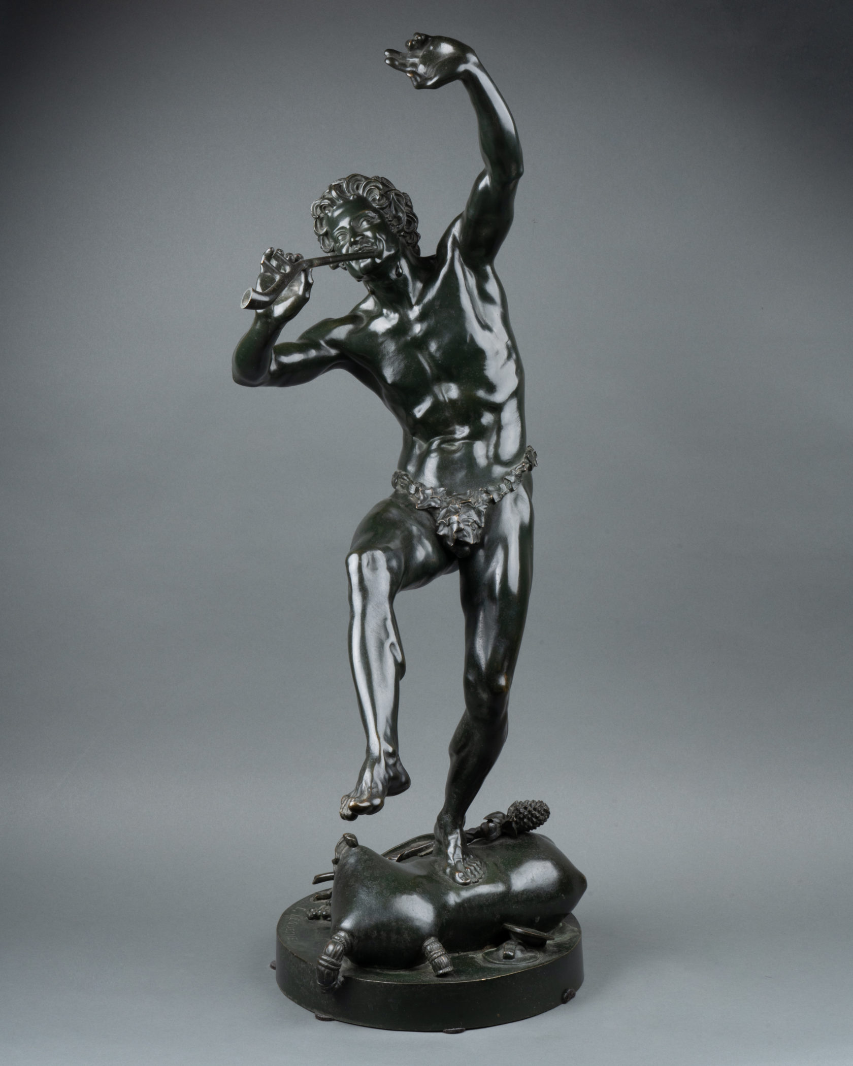 Faune dansant, bronze d’après Eugène Louis Lequesne (1815-1887), fondeurs Susse Frères