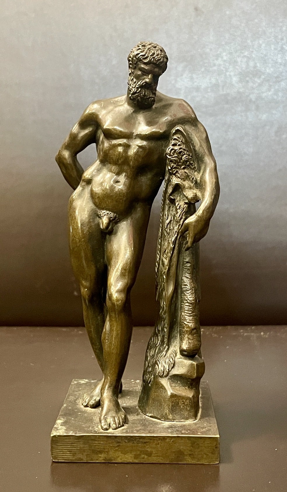 Petite édition en bronze de l’Hercule Farnèse, XIXe siècle