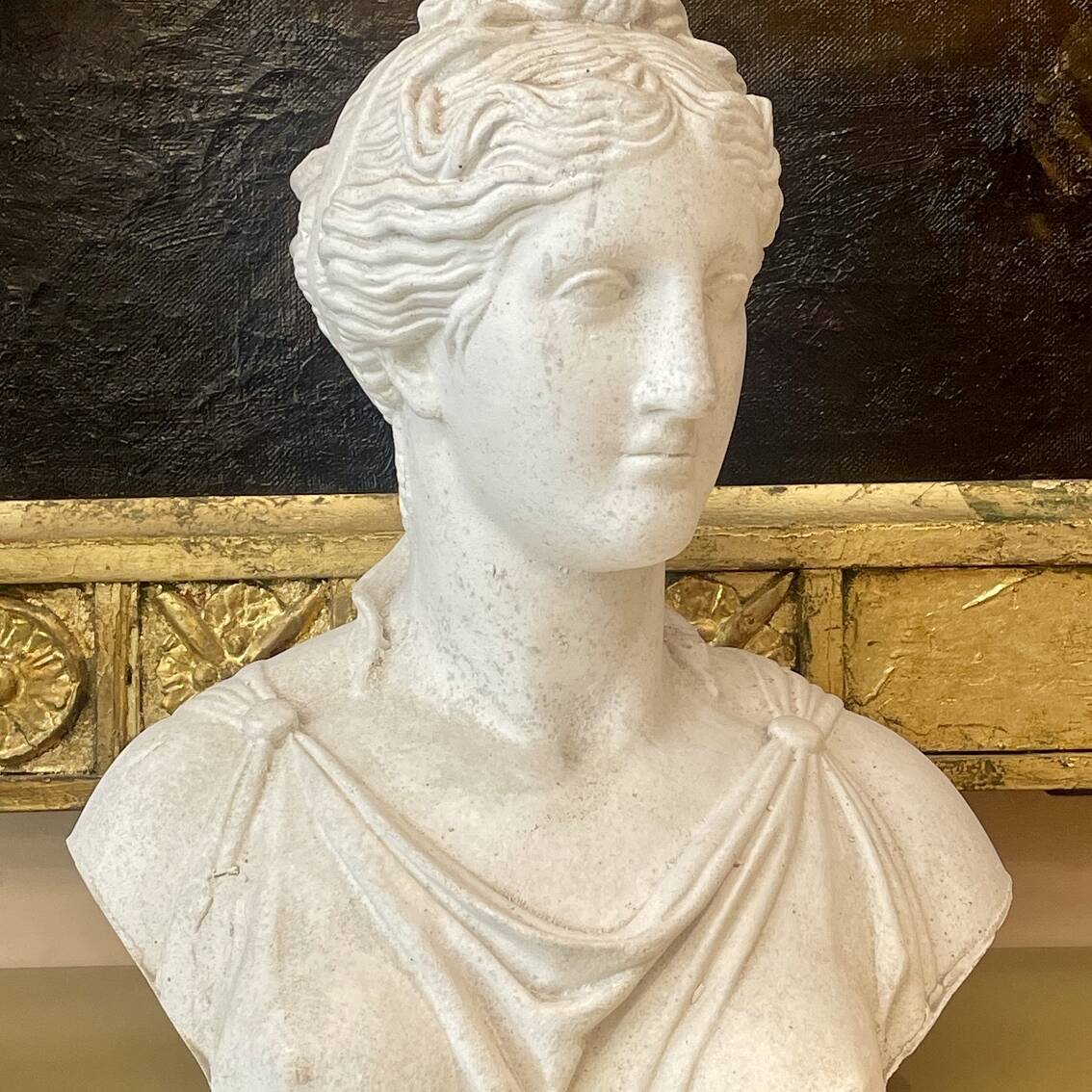 Buste en plâtre, style antique, fin XIXe siècle 