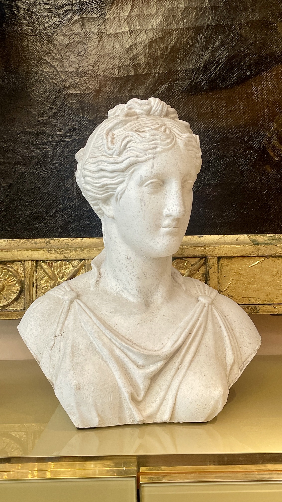 Buste en plâtre, style antique, fin XIXe siècle