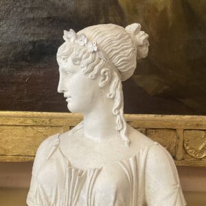 Buste en plâtre à la mode des Merveilleuses, XIXe siècle