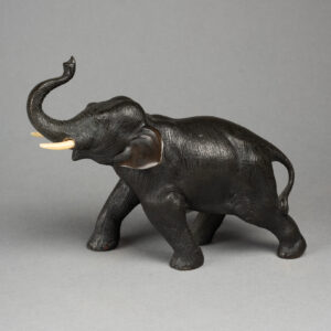 Éléphant en bronze, XIXe siècle