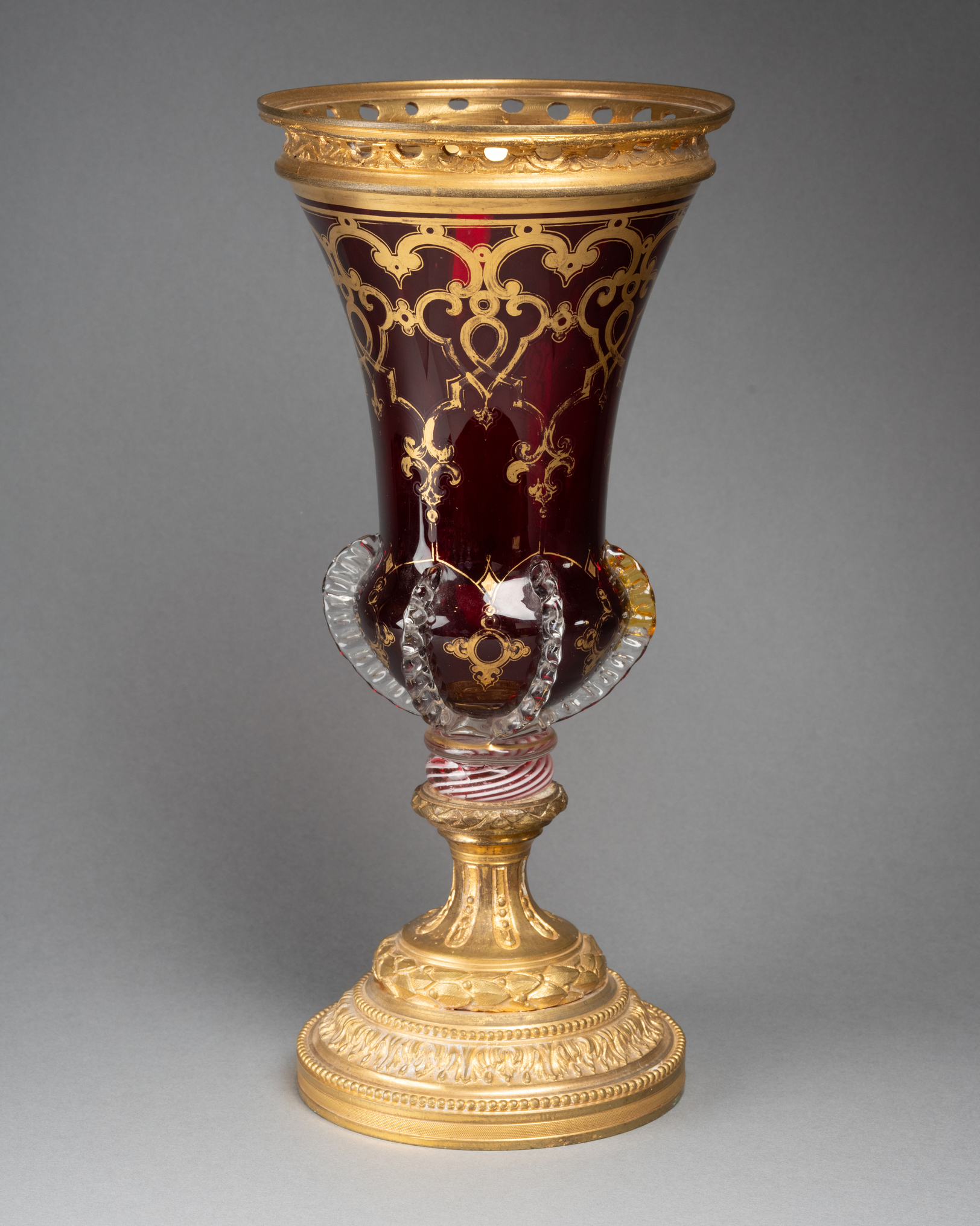 Verre monté en orfèvrerie, XIXe siècle 