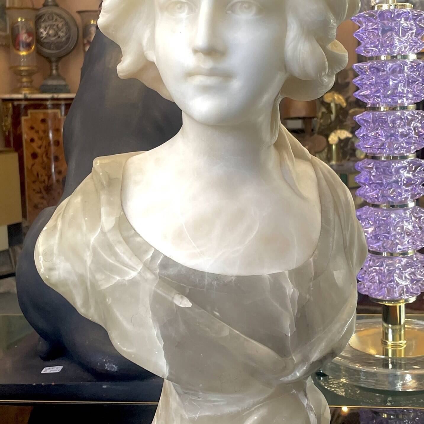 Buste en albâtre, XIXe siècle 