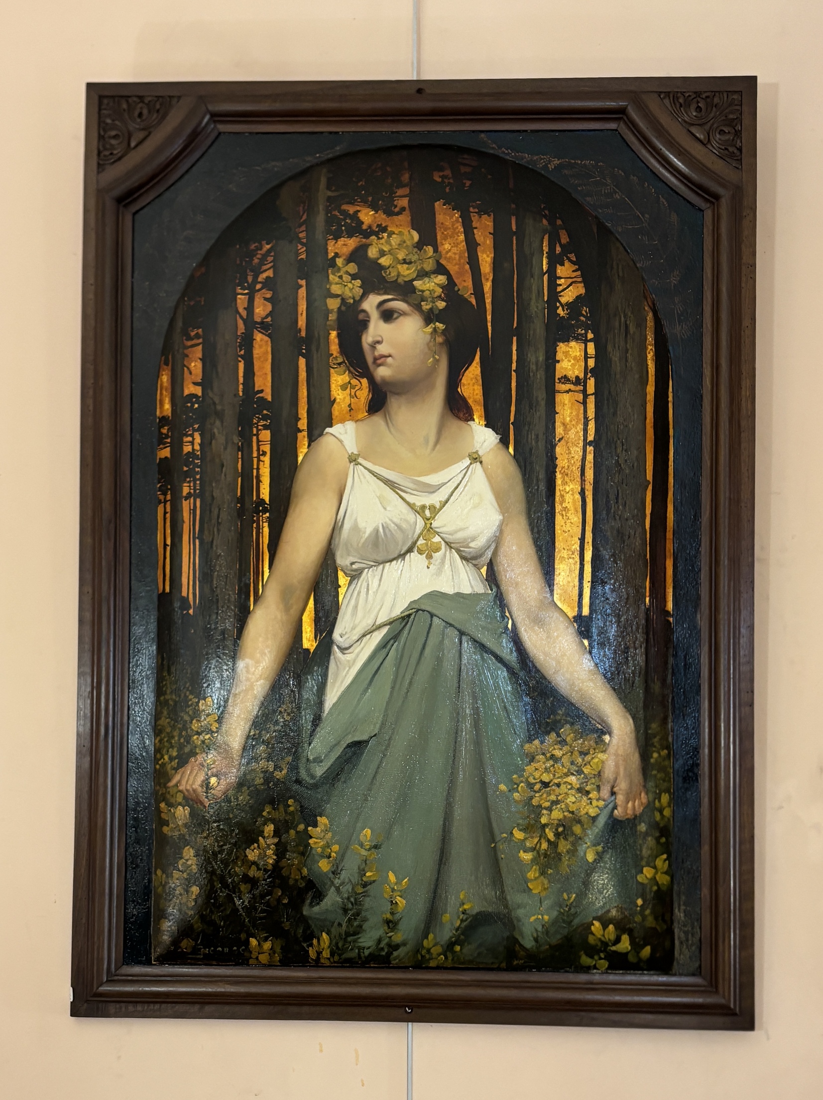 Huile sur tôle repoussée, J. Georges, 1903