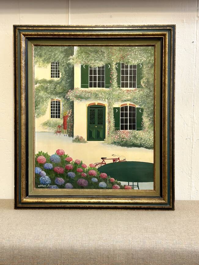 Alain Bonnec (born in 1952), The House with Rosebushes, 20th Century