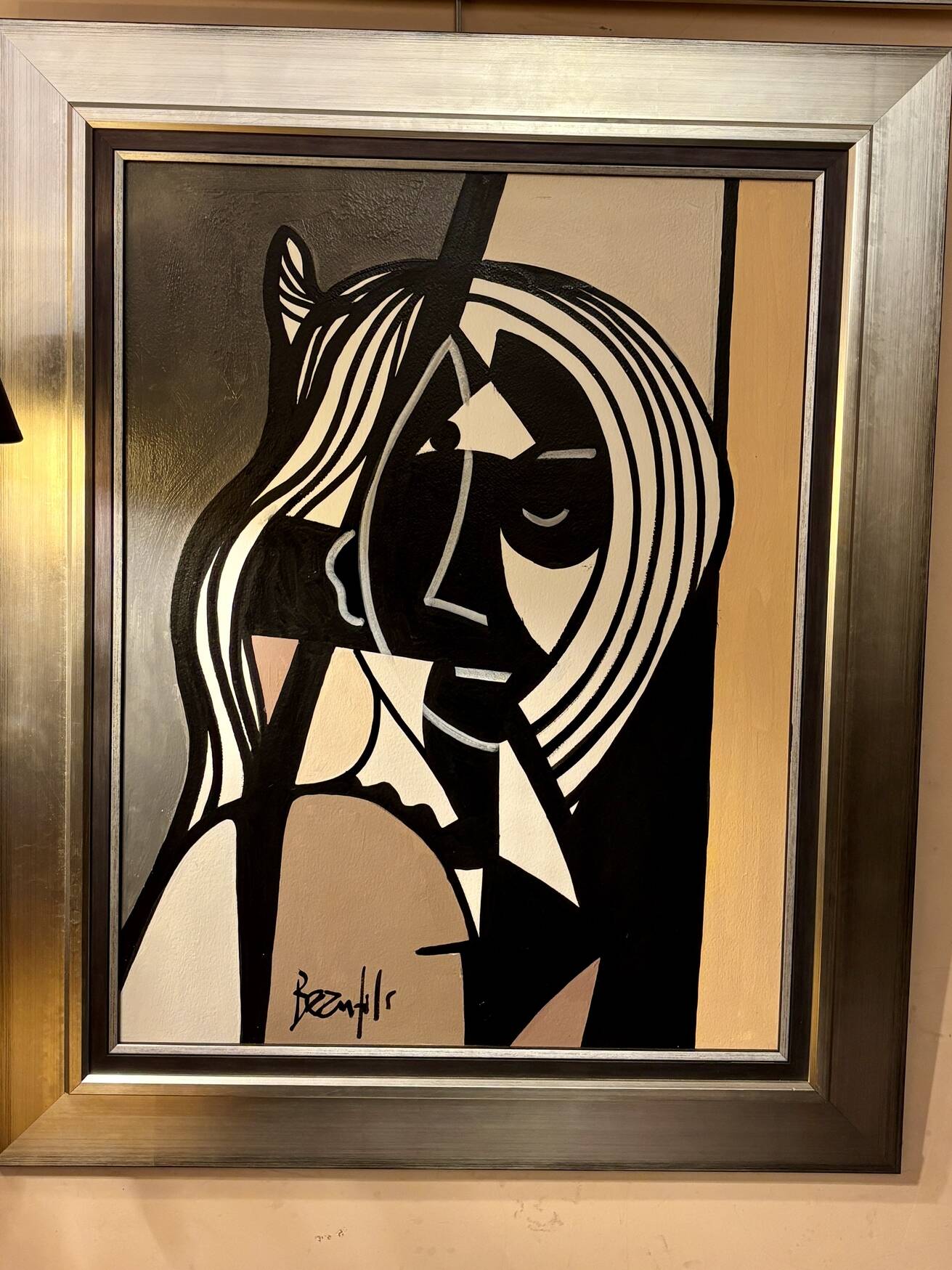 Portrait de jeune fille signé Jean-Luc Beaufils (né en 1953)