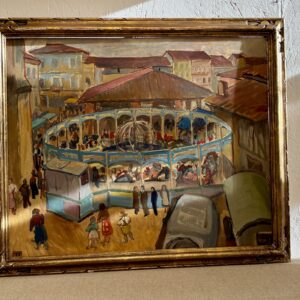 Oil on Canvas, Fairground, 20th Century