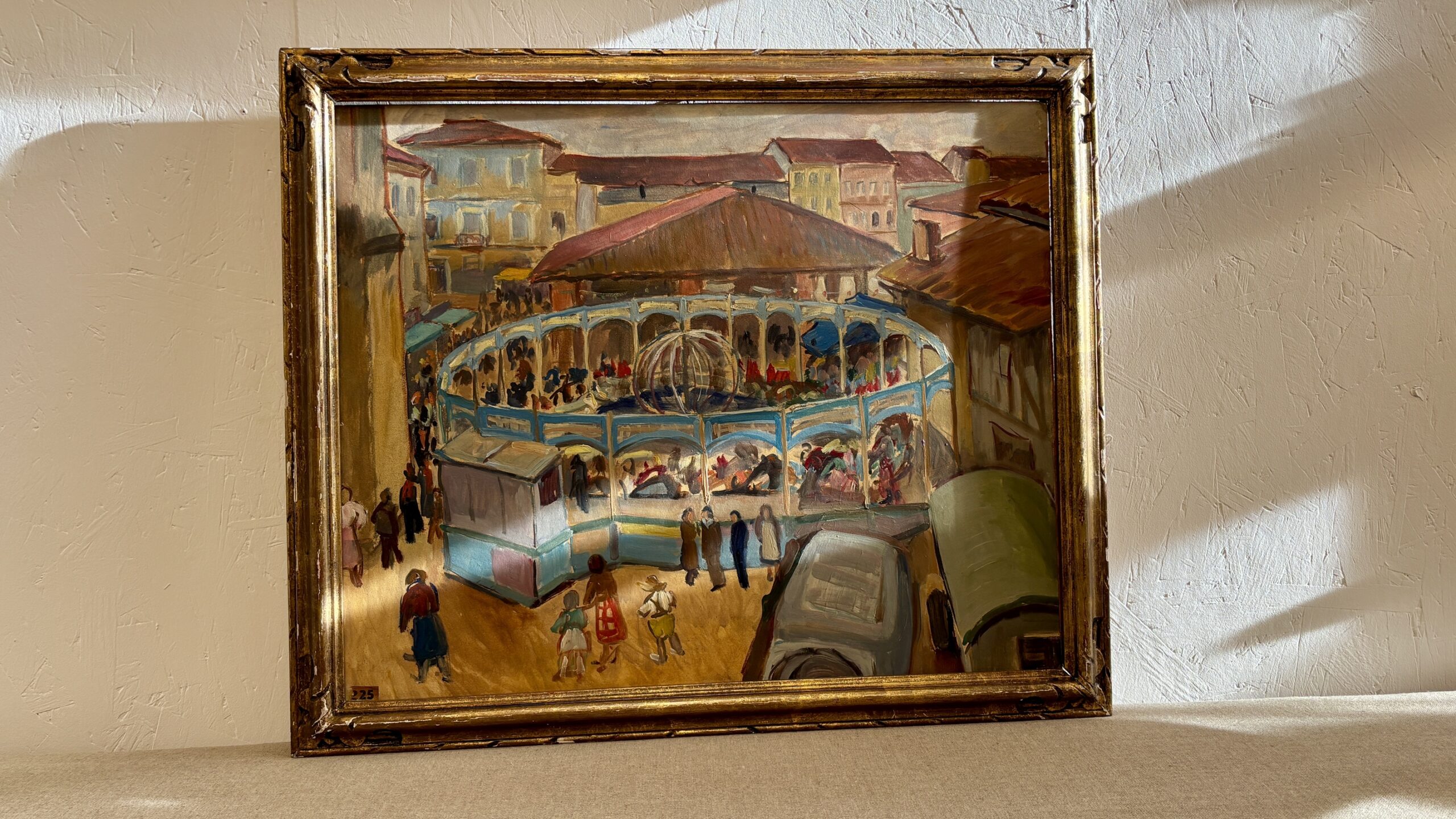 Huile sur toile, Fête foraine, XXe siècle