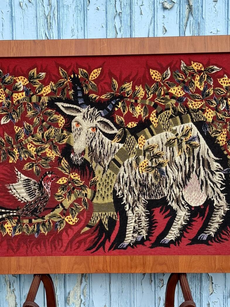 Canevas à l’aiguille dans le goût de Jean Lurçat, XXe siècle