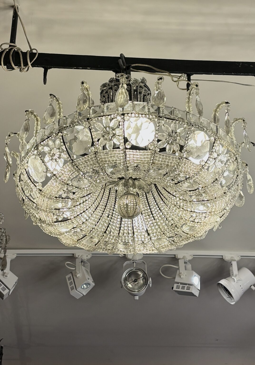 Lustre Belle Époque en cristal Baccarat, fin XIXe