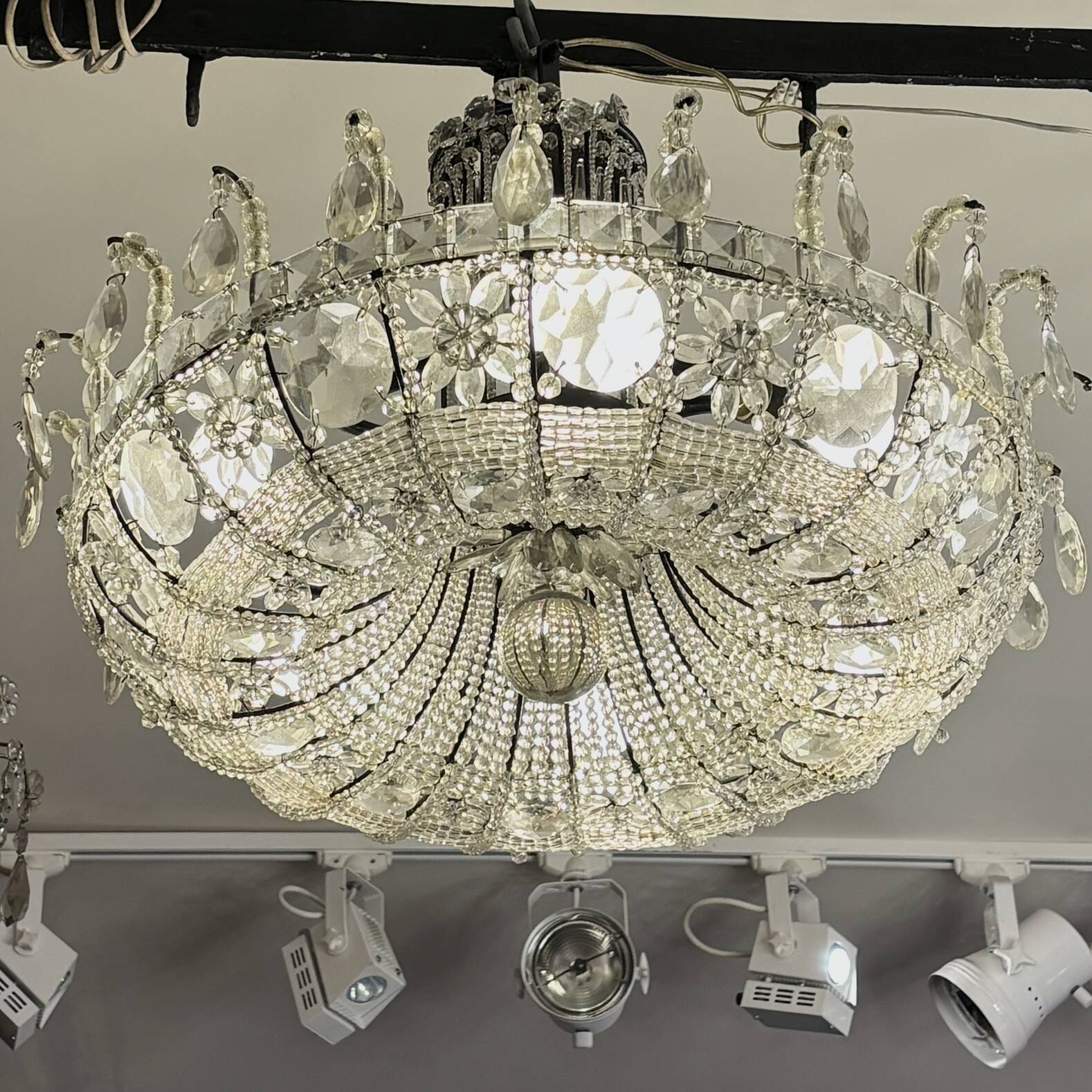 Lustre Belle Époque en cristal Baccarat, fin XIXe