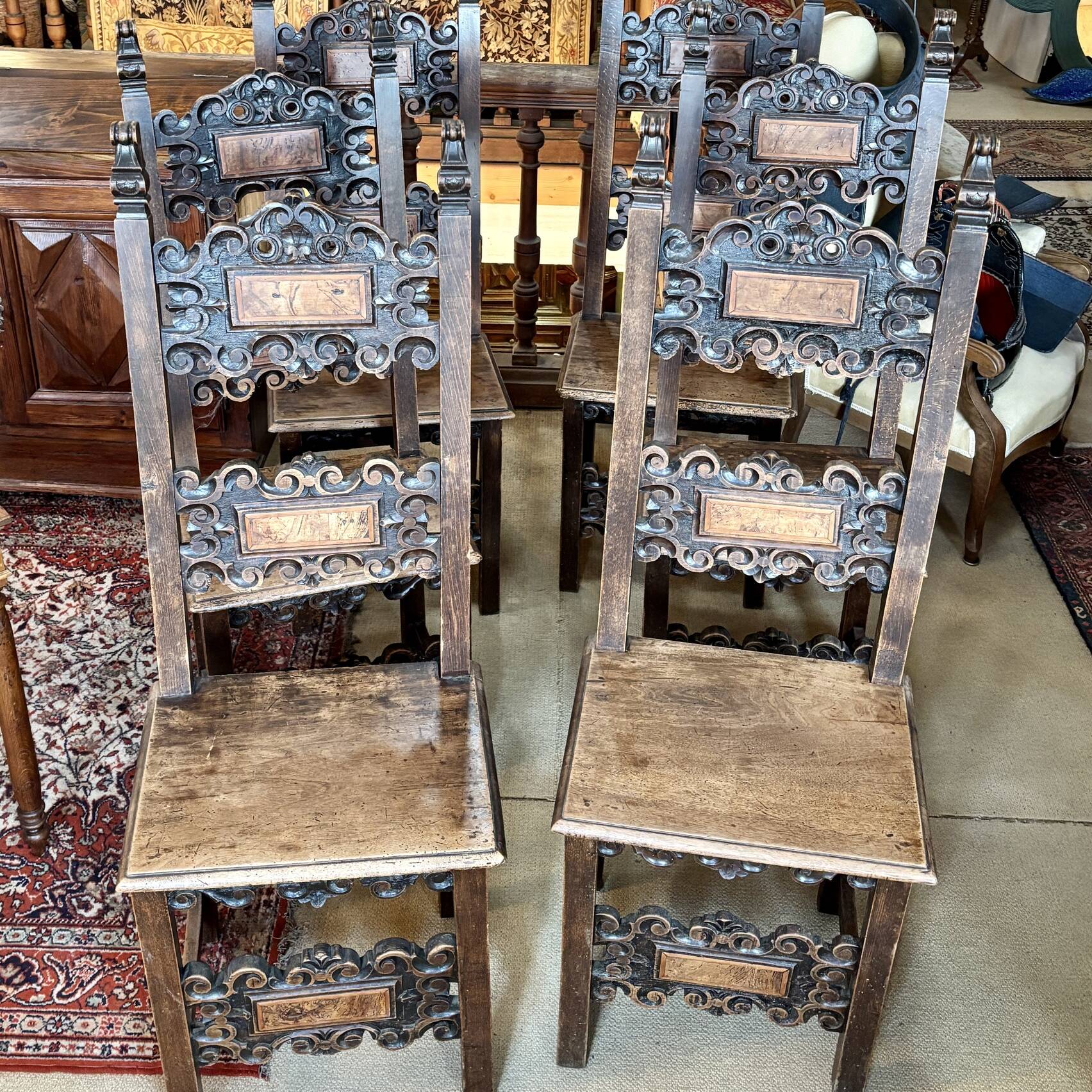 Suite de six (6) chaises, fin XIXe siècle