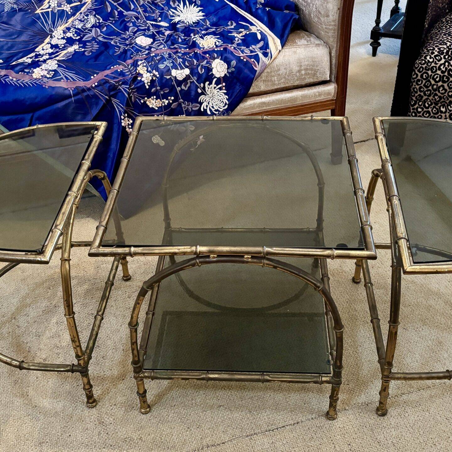 Jansen Style Coffee and Side Tables, 20th Century