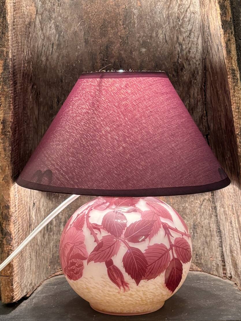 Pied de lampe Art Nouveau signé André Adelatte, XXe siècle