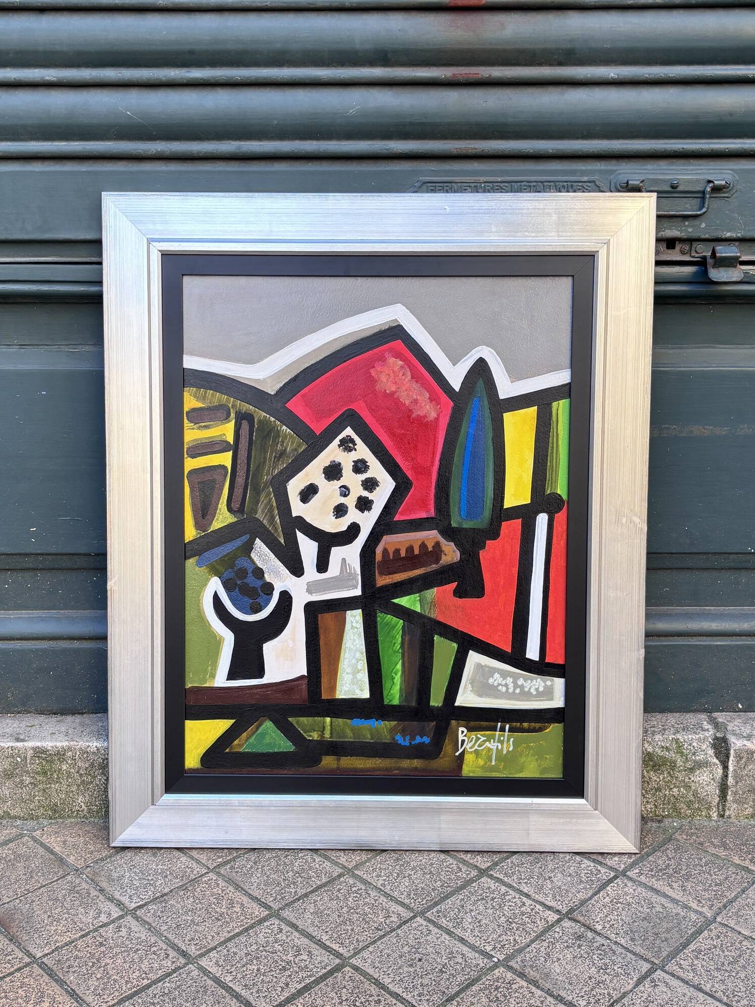 Jean-Luc Beaufils (né en 1953), Paysage au sapin, technique mixte