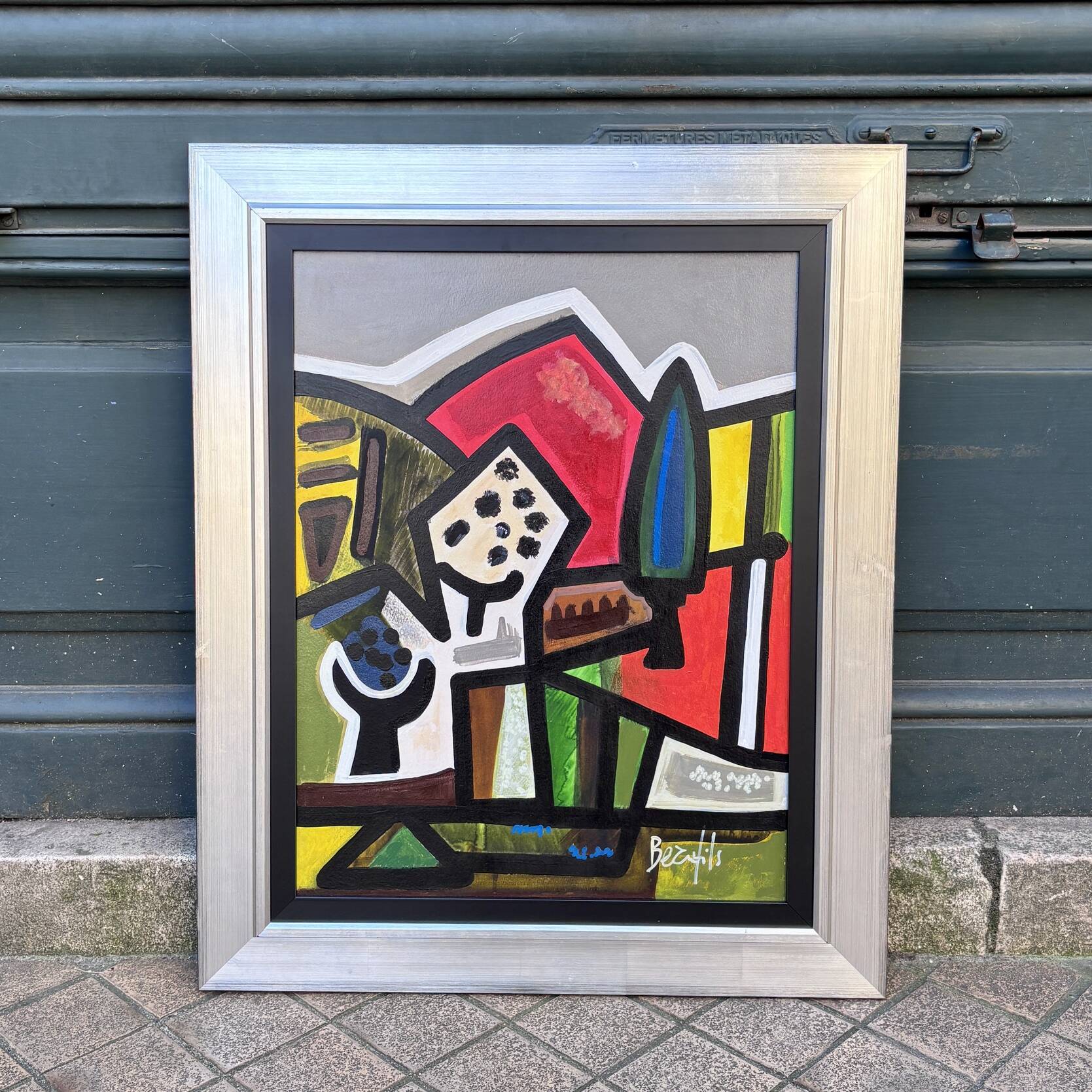 Jean-Luc Beaufils (né en 1953), Paysage au sapin, technique mixte