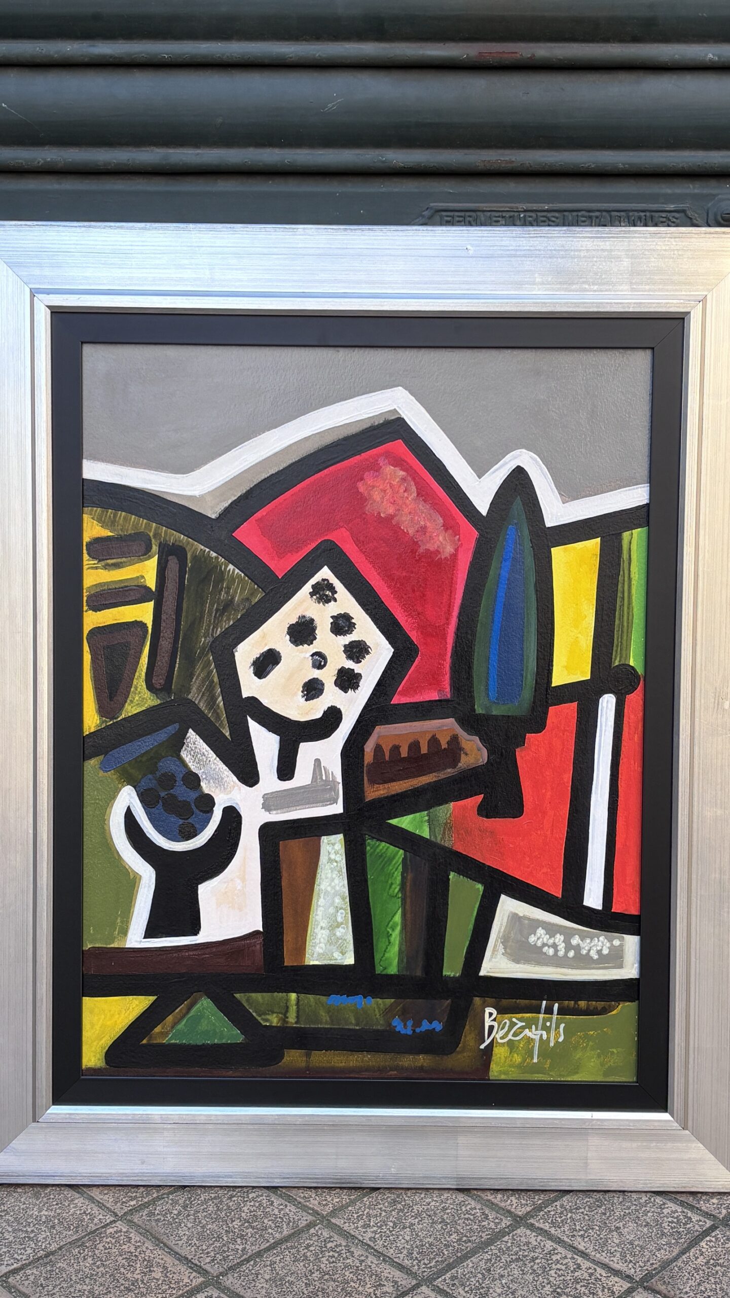 Jean-Luc Beaufils (né en 1953), Paysage au sapin, technique mixte