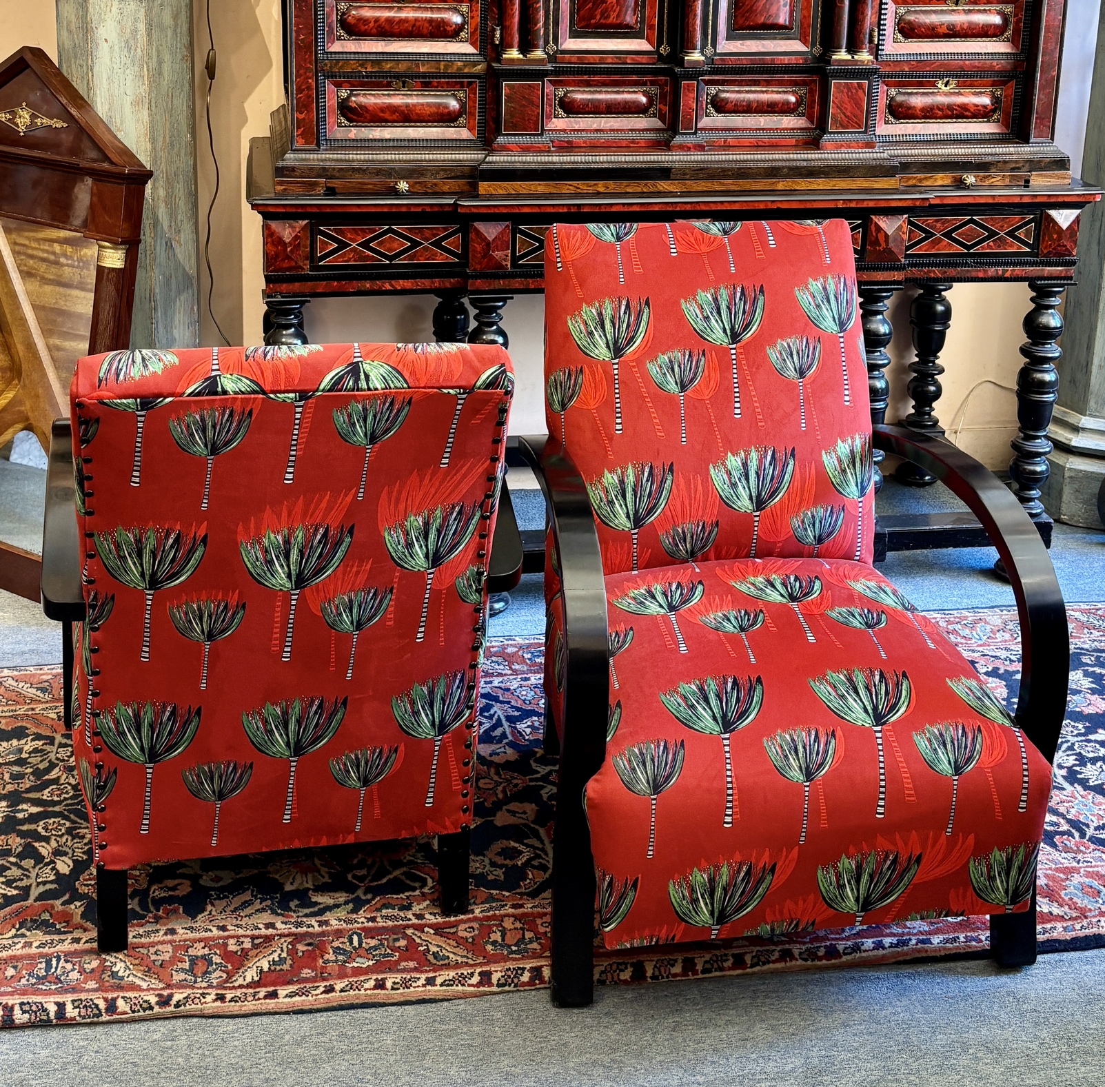 Pair of Art Deco armchairs, 20th century