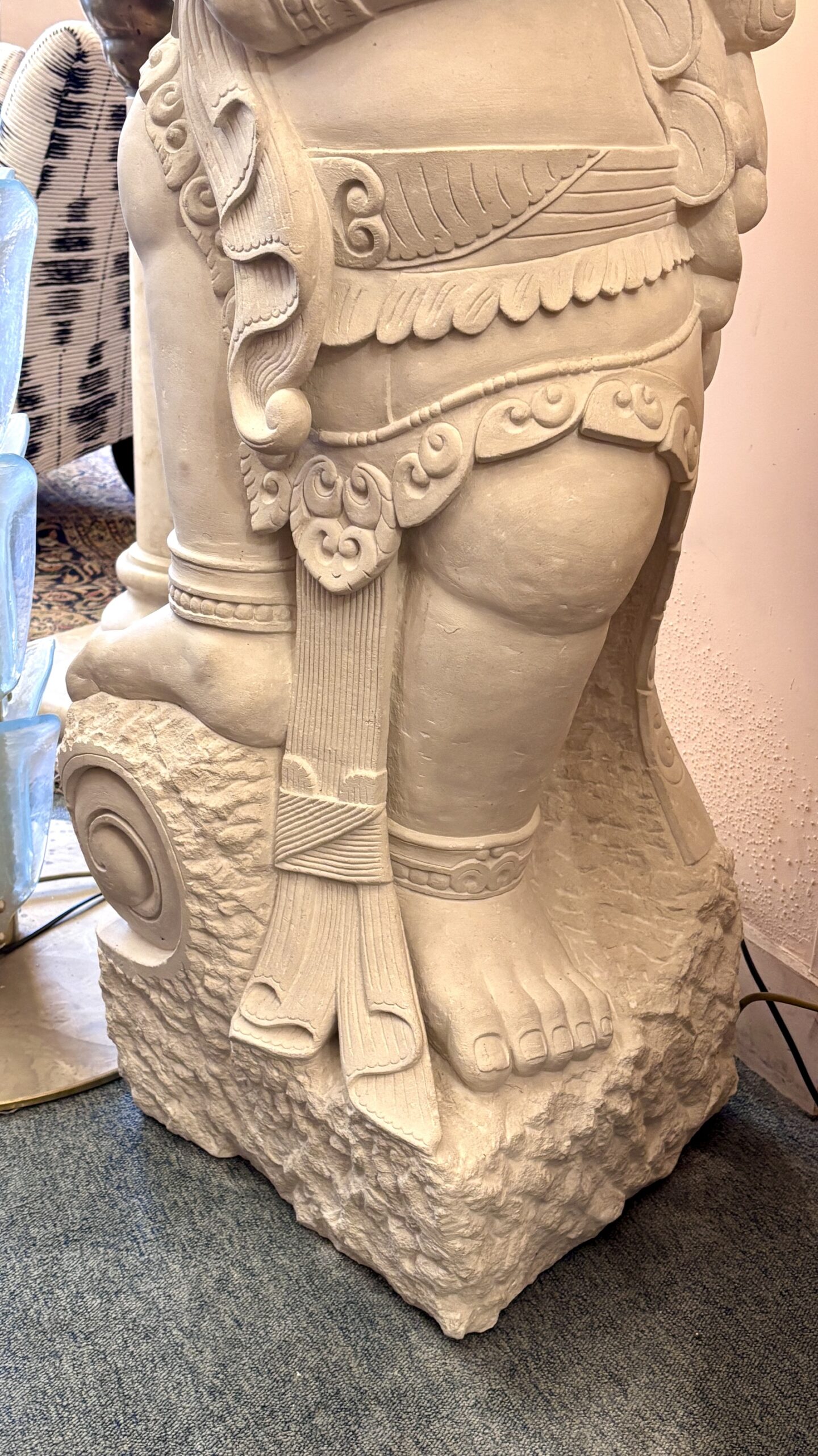Stone Sculpture Depicting the Hero Hanuman, 20th Century