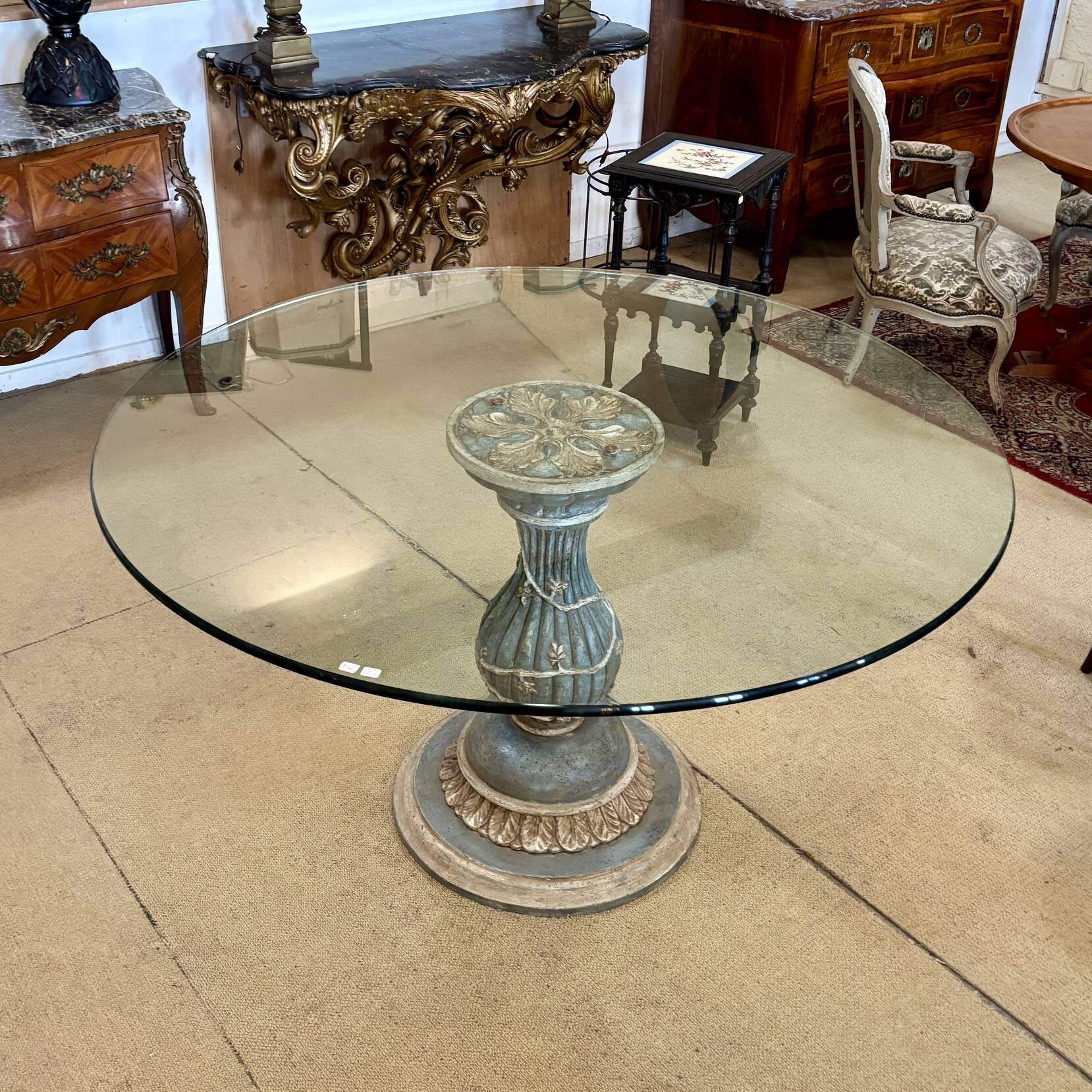 Wood and Glass Table, 20th Century
