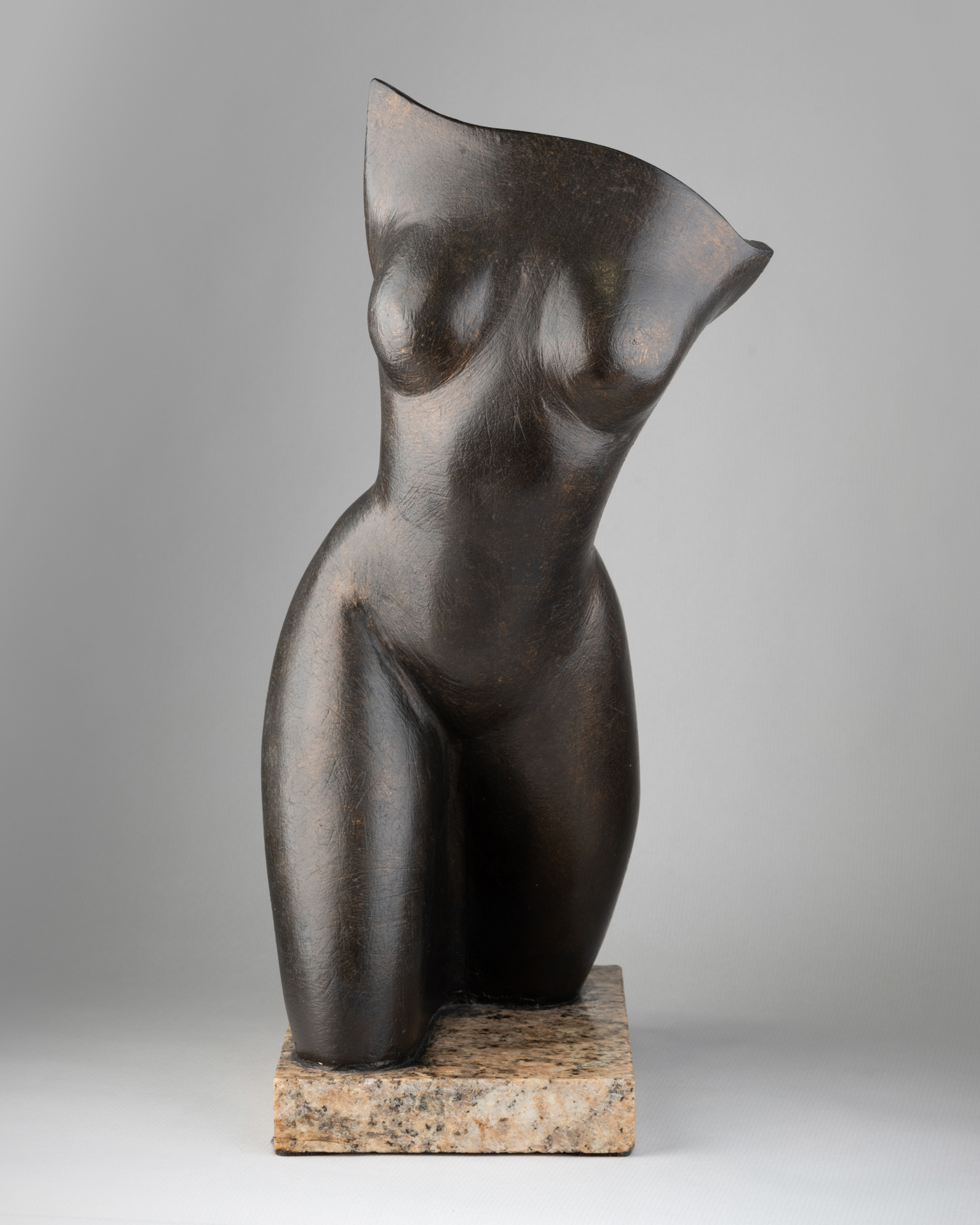 Terracotta Sculpture with Bronze Patina, 1940s