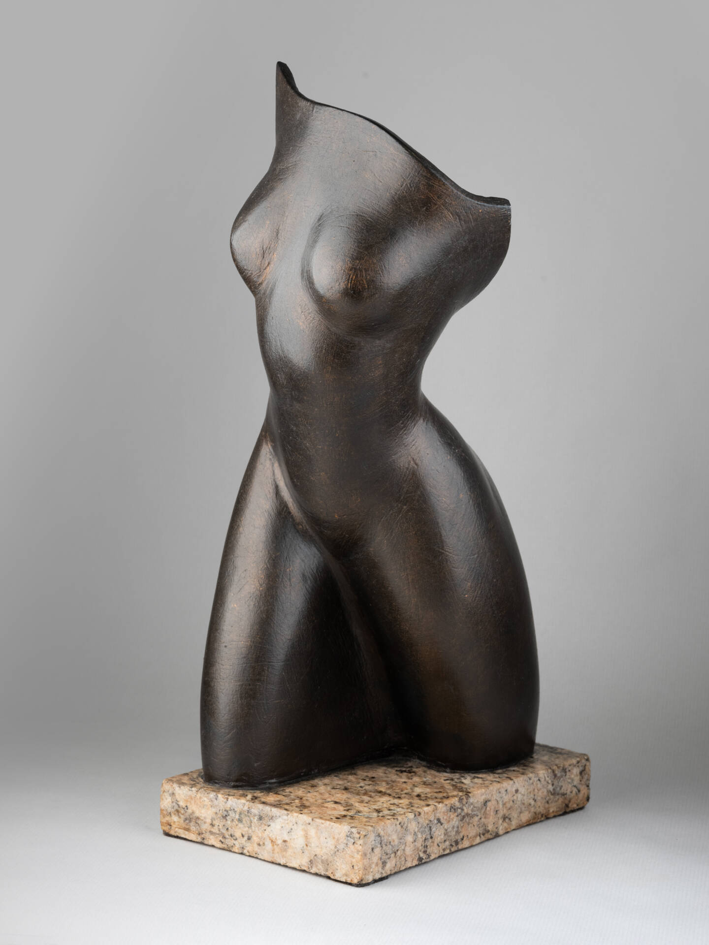 Terracotta Sculpture with Bronze Patina, 1940s