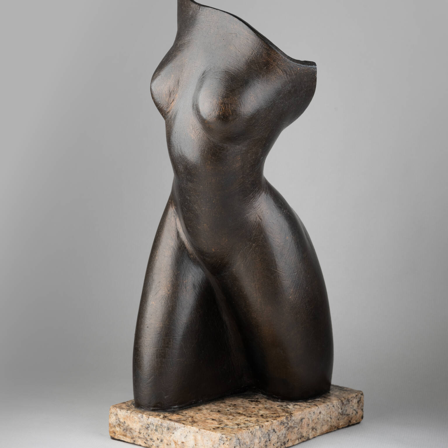 Terracotta Sculpture with Bronze Patina, 1940s