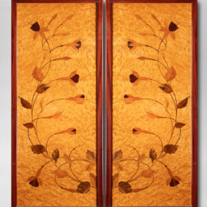 Two Framed Panels, Attributed to Emile Gallé, Late 19th/Early 20th Century
