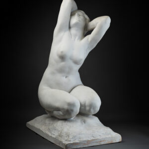 After Amedeo Gennarelli (1881–1943), white-painted terracotta sculpture, Art Deco period.