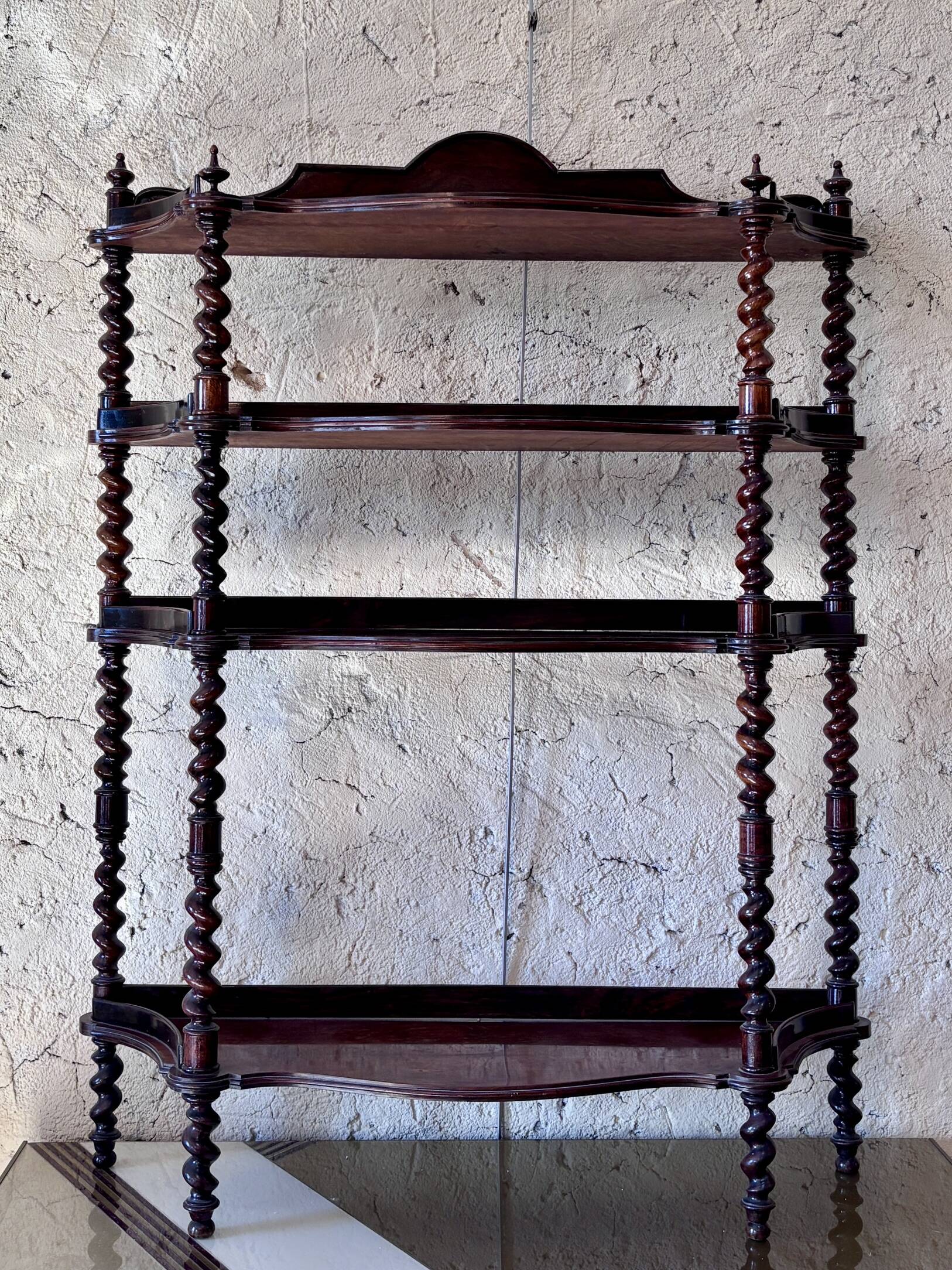 Napoleon III Rosewood Shelf Unit, 19th Century