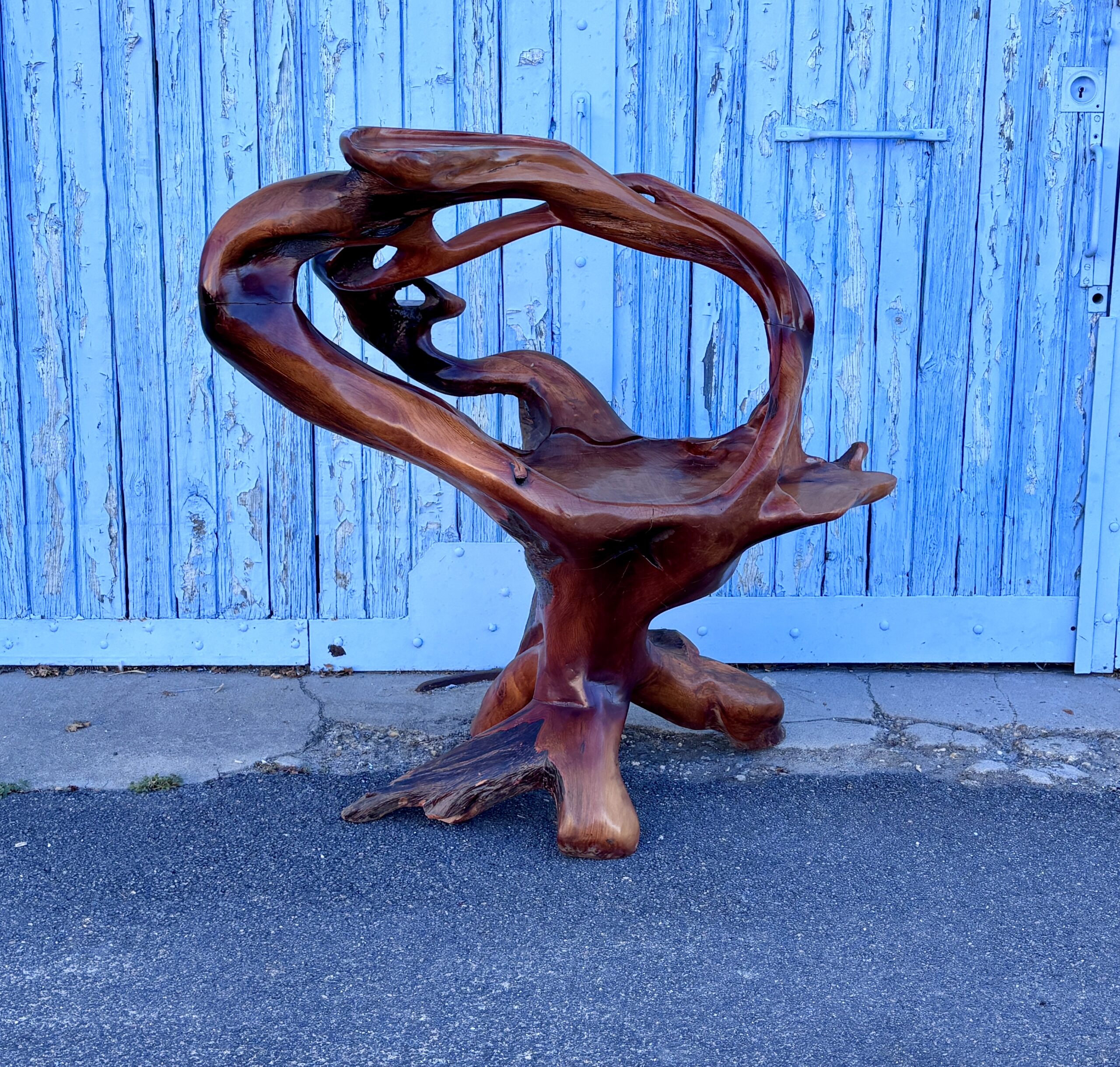 Sellette ou console racine, esthétique wabi sabi. Asie, XXe siècle