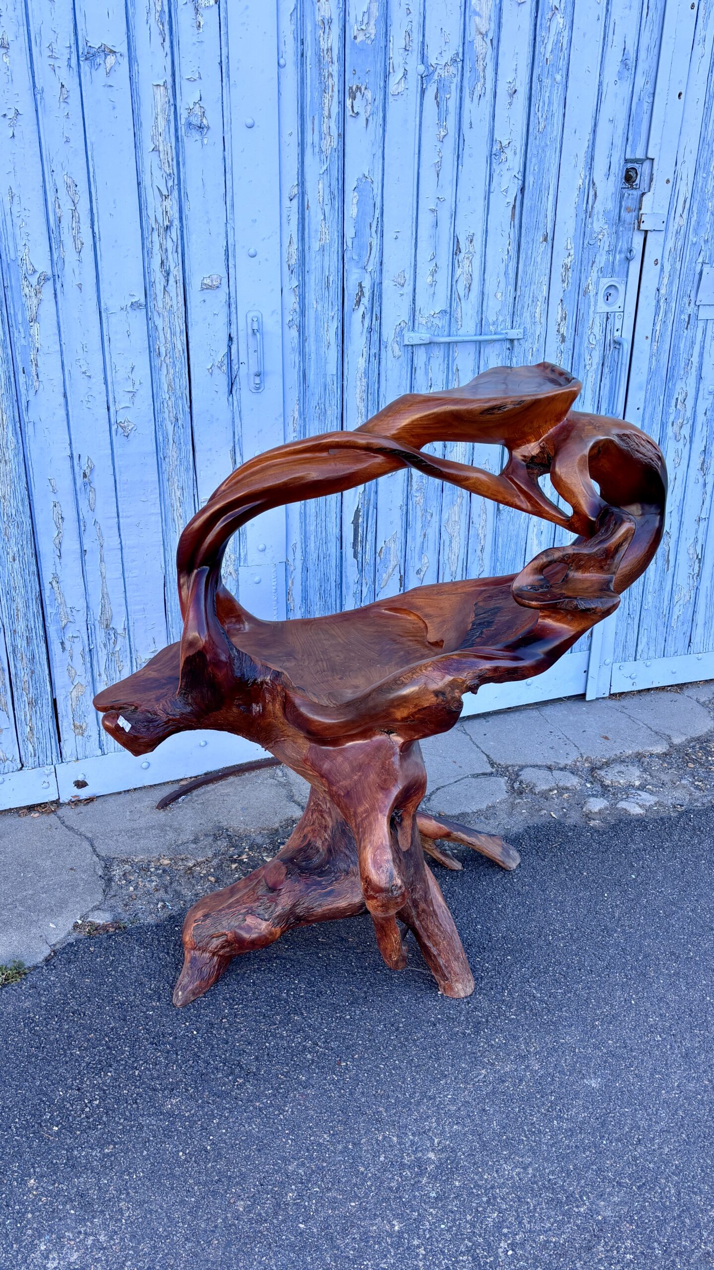 Sellette ou console racine, esthétique wabi sabi. Asie, XXe siècle