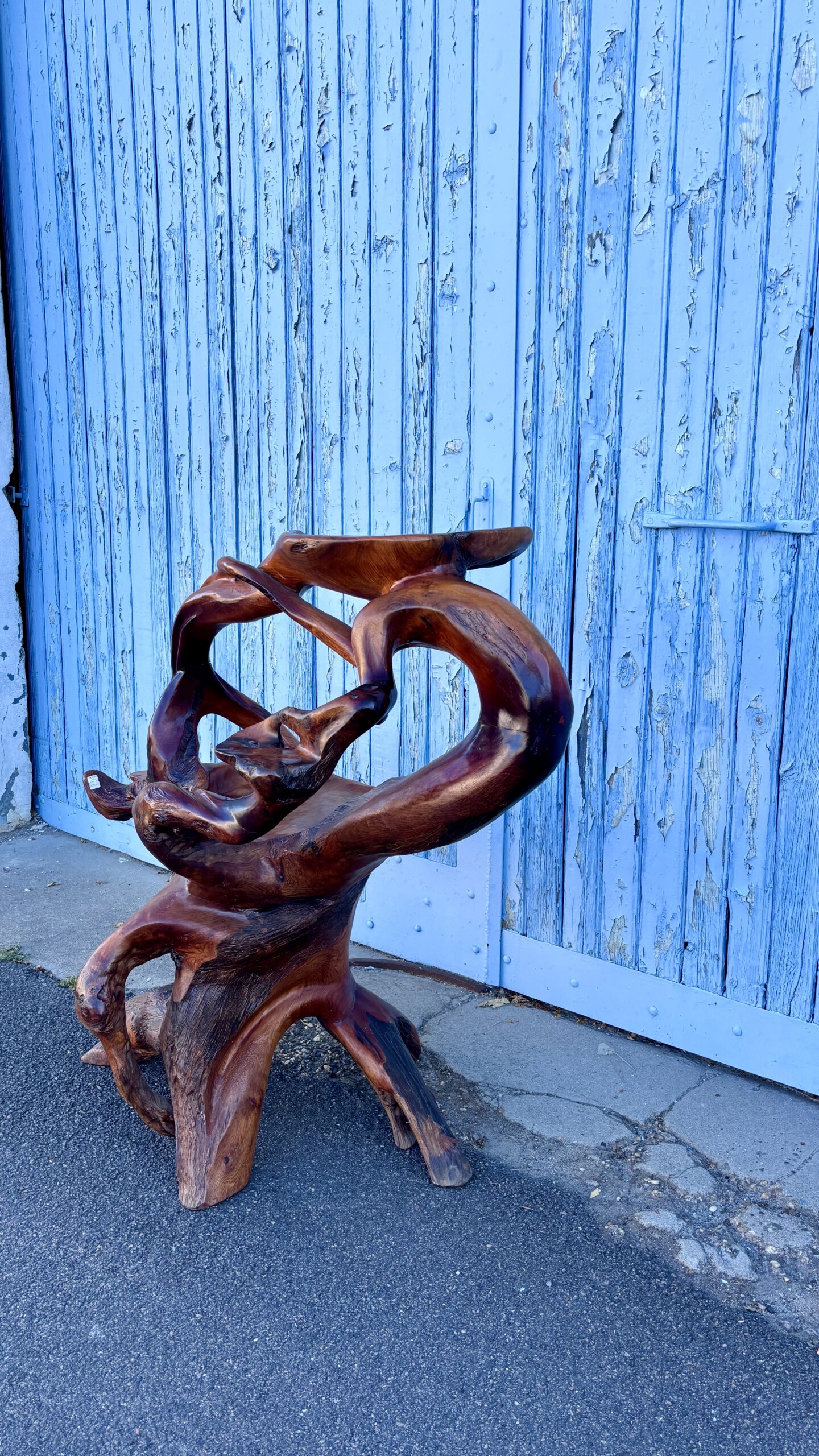Sellette ou console racine, esthétique wabi sabi. Asie, XXe siècle